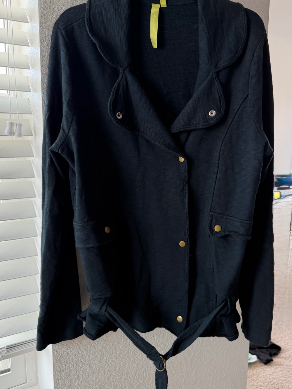 Green Dragon Navy Utility Jacket with Waist Tie